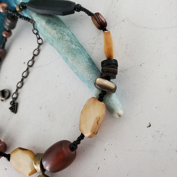 Silpada Retired Multi-Gemstone Beaded Necklace 18"-20" Sterling NECKLACE N1787 - Picture 4 of 4